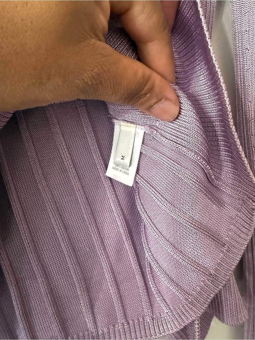 St. John Collection Lilac Ribbed Sweater and Cardigan Set. Worn twice. - Picture 11 of 14